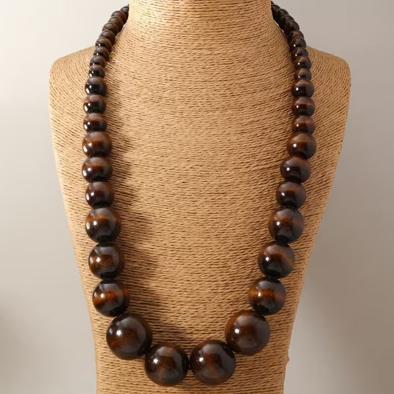 Bohemian Vintage Beaded Sweater Necklace