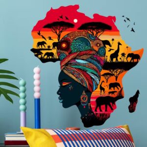 African Woman Silhouette Wall Décor