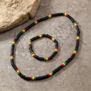 Multicolour Wooden Bead Necklace